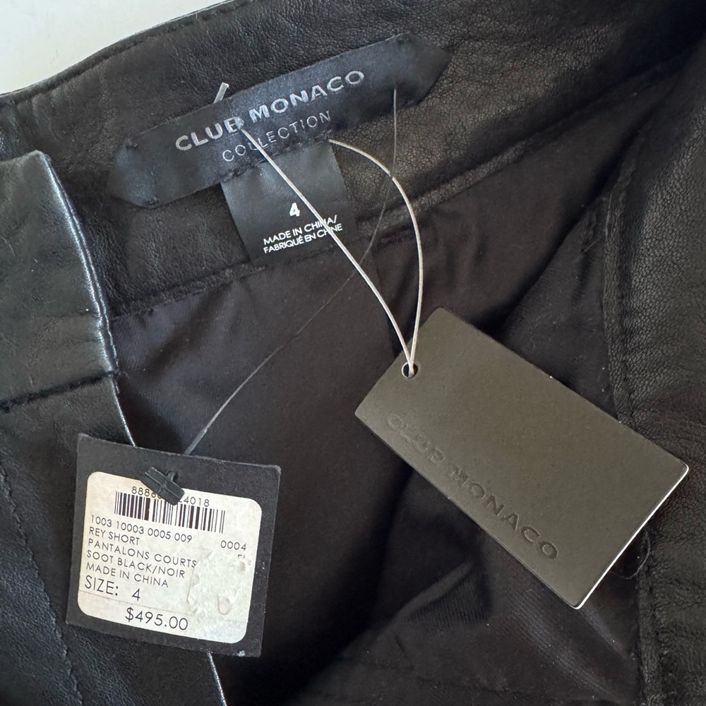 Club Monaco Rey Lambskin Shorts - Picture 4 of 5